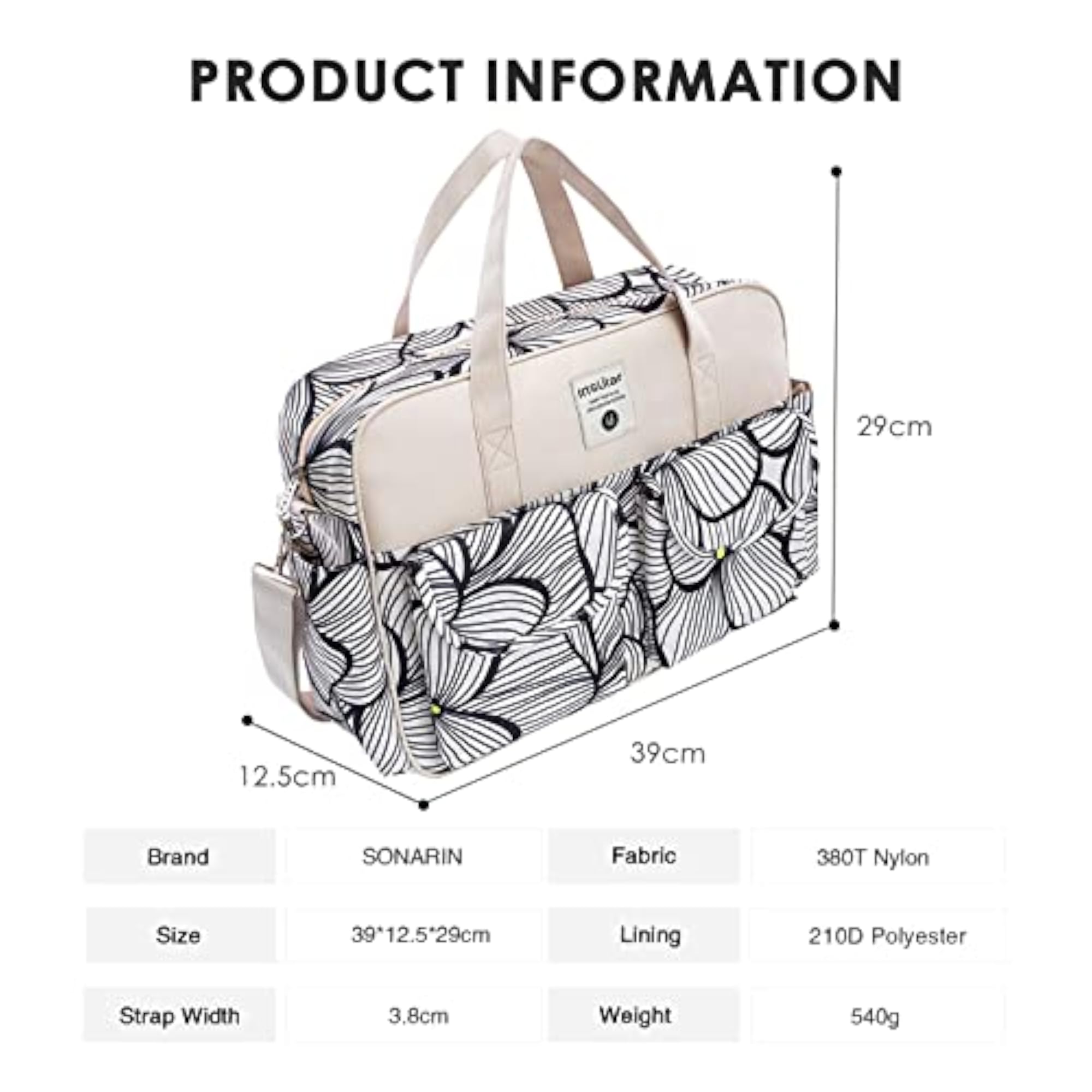 Multi-Function Waterproof Baby Changing Bag, Portable Travel Diaper Bag